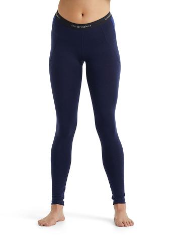 Midnight Navy / Royal Navy Icebreaker BodyfitZone™ Merino 260 Zone Thermal Leggings Women's Base Layers | AU 1907YXFU